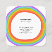 レインボーサークル スクエア名刺 (裏面)