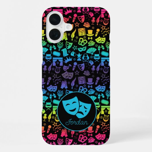 レインボーシアター恋人iPhone 16プラスケース iPhoneケース (裏面)