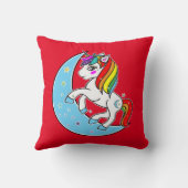 レインボーシアルブルームーン&スターズユニコーン クッション (裏面)