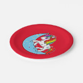 レインボーシアルブルームーン&スターズユニコーン ペーパープレート (アングル)