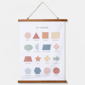 レインボーシェイプポスタークラスルーム 吊り下げ型タペストリー (正面)