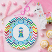 レインボーシェブロンガンボールパーティープレート ペーパープレート (パーティー)