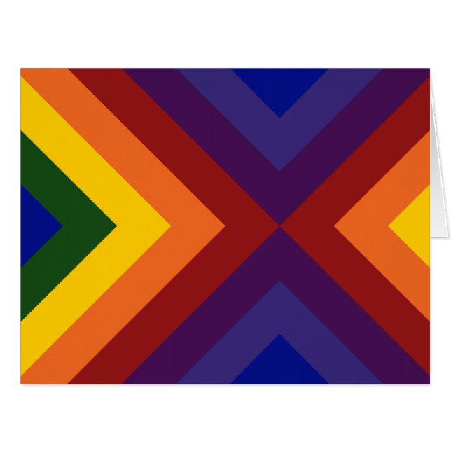 レインボーシェブロンサンキューカード (正面横)