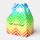 レインボーシェブロンパターン名前をカスタムする フェイバーボックス (裏面サイド)