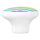 レインボーシェブロン柄ドロワードレッカラフルサー セラミックノブ (側面)