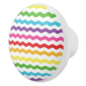 レインボーシェブロン柄ドロワードレッカラフルサー セラミックノブ (右)