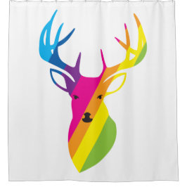 レインボーシカ シャワーカーテン