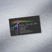 レインボーシザーシックモダン美容師サロン マグネット名刺 (インサイチュ)