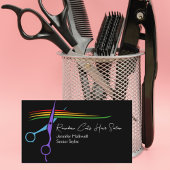 レインボーシザーシックモダン美容師サロン 名刺