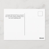 レインボーシザーズ美容師シックサロンマーケティング ポストカード (裏面)