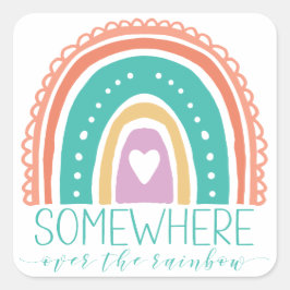 レインボーシックモダンの上カラフルか スクエアシール