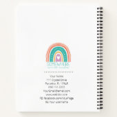 レインボーシックモダンの上カラフルか ノートブック (裏面)