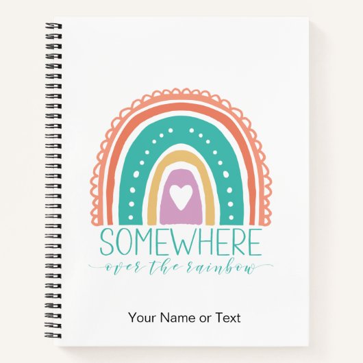 レインボーシックモダンの上カラフルか ノートブック (正面)