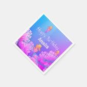 レインボーシパーソナライズされたーホース紙ナプキン スタンダードカクテルナプキン (角)