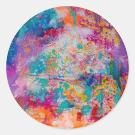 レインボーシャワーステッカー ラウンドシール