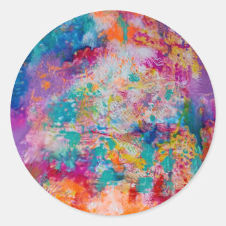 レインボーシャワーステッカー ラウンドシール