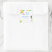 レインボーシャーク誕生祝いサンキュー スクエアシール (バッグ)