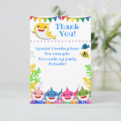 レインボーシャーク誕生祝い サンキューカード (スタンド正面)