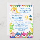 レインボーシャーク誕生祝い 招待状 (正面)