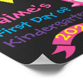 レインボーシャーク 学校初日の黒板 ポスター (角)