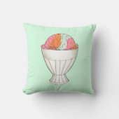 レインボーシャーベットアイスクリームシャーベットデザートグリーン クッション (正面)