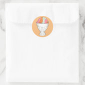 レインボーシャーベットアイスクリームシャーベットデザートスクープ ラウンドシール (バッグ)