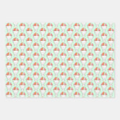 レインボーシャーベットアイスクリームシャーベットデザートスクープ ラッピングペーパーシート (正面2)