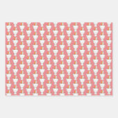 レインボーシャーベットアイスクリームシャーベットデザートスクープ ラッピングペーパーシート (正面)