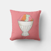 レインボーシャーベットアイスクリームソルベットデザートサンゴ クッション (正面)