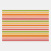 レインボーシャーベットストライプのヴィンテージ ラッピングペーパーシート (正面2)