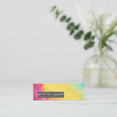 レインボーシャーベ芸術的ットQRコードスティックカード スキニー名刺 (スタンド正面)