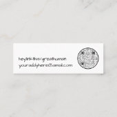 レインボーシャーベ芸術的ットQRコードスティックカード スキニー名刺 (裏面)