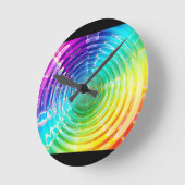 レインボーショックウェーブ ラウンド壁時計 (傾斜)