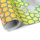 レインボーシルバーユニコーン誕生日結婚ズラップ ラッピングペーパー (ロールコーナー)