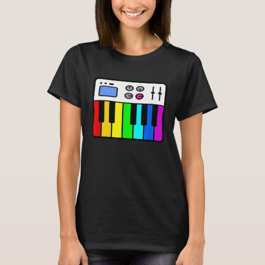 レインボーシンスピアノ Tシャツ (正面)