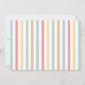 レインボーシンプルカラフルモダンタイポグラフィ 招待状 (裏面)