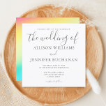 レインボーシンプルタイポグラフィシックLGBTQゲイ結婚ズ 招待状<br><div class="desc">このシンプルゲイ結婚式招待状は、フロントにグレーのタイポグラフィとバックにエレガント美しい虹のフェードと繊細でシックである。優雅さとプライドでLGBTQイベントを強調。簡単に素敵なレズビアンの結婚式の招待。</div>