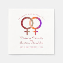 レインボーシンボル結婚ズのナプキン