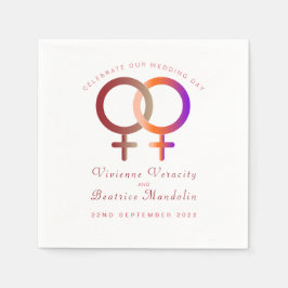 レインボーシンボル結婚ズのナプキン スタンダードカクテルナプキン