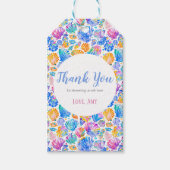 レインボーシーシェルズベビーシャワーパーティーフェイスラベル ギフトタグ (正面)