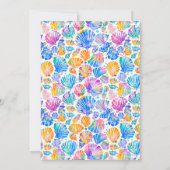 レインボーシーシェルズベビーシャワー招待状 招待状 (裏面)