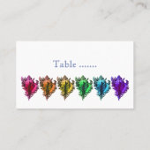 レインボーシーシェル披露宴テーブルシーティングカード プレイスカード (裏面)