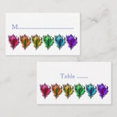 レインボーシーシェル披露宴テーブルシーティングカード プレイスカード (正面/裏面)
