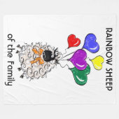 レインボーシープオブザファミリーフリースブランケット フリースブランケット (正面(横))