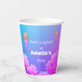 レインボーシーホースパーソナライズされたパーティー 紙コップ (正面)