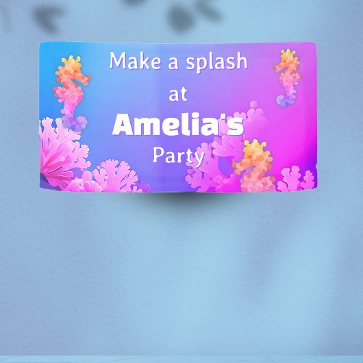 レインボーシーホース誕生日パーティー 横断幕