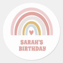 レインボーシールのパスルピンクカスタム文字ハート