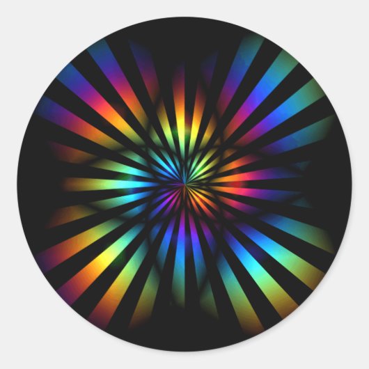 レインボーシール封筒用シール結婚式の引き出物ラベル ラウンドシール (正面)