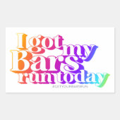 レインボーシール得シート – 私のバー走 長方形シール (正面)