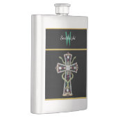 レインボージェムストーンクロスブローチ フラスク (右)